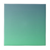 Modernes Aquamarines Minze Green Ombre Fliese (Vorderseite)