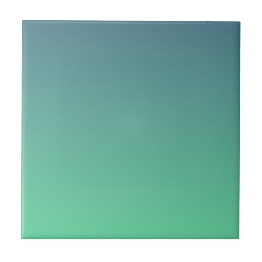 Modernes Aquamarines Minze Green Ombre Fliese (Vorderseite)