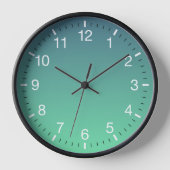 Modernes Aquamarines Minze Green Ombre Uhr (Vorderseite)