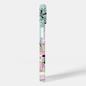 Modernes, Aquamarines Monogramm der Blume Mitte de Case-Mate iPhone Hülle (Rückseite / Rechts)