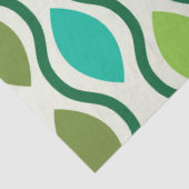 Modernes Aquamarines Ogee-Muster aus der Mitte des Seidenpapier (Ausschnitt)