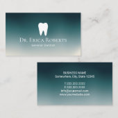 Modernes Aquamarines Ombre Zahnbüro Visitenkarte (Vorne/Hinten)