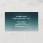 Modernes Aquamarines Ombre Zahnbüro Visitenkarte (Rückseite)