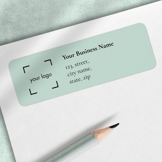 Modernes Aquamarines Rücksendesiegel für Unternehm