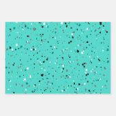 Modernes, Aquamarines Türkis Terrazzo Muster Geschenkpapier Set (Vorderseite 2)