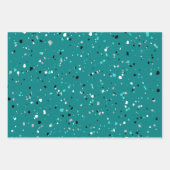 Modernes, Aquamarines Türkis Terrazzo Muster Geschenkpapier Set (Vorderseite)