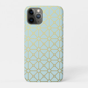 Modernes, Aquamarines Türkisfarbenes Goldmuster Case-Mate iPhone Hülle