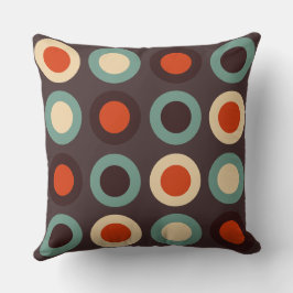 Modernes Aquamarines und orangefarbenes Mittelalte Kissen