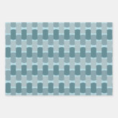 Modernes Aquamarines und Weiß Geschenkpapier Set (Vorderseite 3)