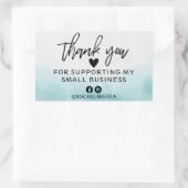 Modernes Aquamarines Wasserfarbengeschäft Vielen D Rechteckiger Aufkleber (Tasche)