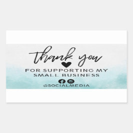 Modernes Aquamarines Wasserfarbengeschäft Vielen D Rechteckiger Aufkleber