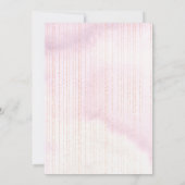 Modernes Aquarell 3D Rosa Blume Brautparty Einladung (Rückseite)