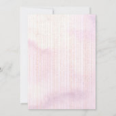 Modernes Aquarell 3D Rosa Blume Brautparty Einladung (Rückseite)