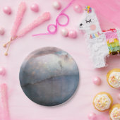 Modernes Aquarell Blau & Rose Gold Pink Chic Glam Pappteller (Party)