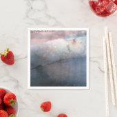 Modernes Aquarell Blau & Rose Gold Pink Chic Glam Serviette (Beispiel)