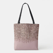 Modernes Aquarell Blau & Rose Gold Rosa Rosa Blush Tasche (Rückseite)