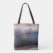 Modernes Aquarell Blau & Rose Gold Rosa Rosa Blush Tasche (Rückseite)