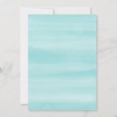 Modernes Aquarell-blaue Absolvent-Typografie Einladung (Rückseite)