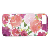 Modernes Aquarell BlumeniPhone 7 Fall Case-Mate iPhone Hülle (Rückseite (Horizontal))