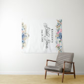 Modernes Aquarell-Brautparty im Hintergrund Wandteppich (Beispiel (Horizontal))