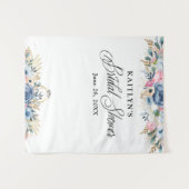 Modernes Aquarell-Brautparty im Hintergrund Wandteppich (Vorderseite (Horizontal))