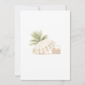 Modernes Aquarell-Brautparty Picnic Einladung (Rückseite)