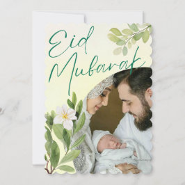 Modernes Aquarell Floral Islamisches Eid Mubarak F Feiertagskarte