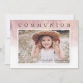 Modernes Aquarell Foto Erste Kommune Einladung (Vorderseite)