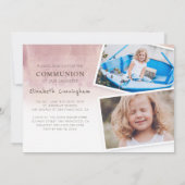 Modernes Aquarell Foto Erste Kommune Einladung (Rückseite)