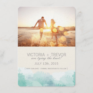 Modernes Aquarell-Foto Save the Date