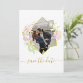 Modernes Aquarell-Foto Save the Date Einladung (Stehend Vorderseite)