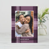 Modernes Aquarell Kariert Plane Weihnachten Foto (Stehend Vorderseite)