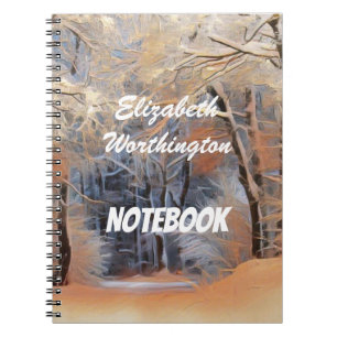 Modernes Aquarell-Notizbuch mit farbigen, schneebe Notizblock