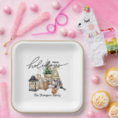 Modernes Aquarell Santa Feria Trendy Pappteller (Party)