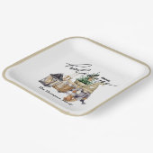 Modernes Aquarell Santa Feria Trendy Pappteller (Gewinkelt)