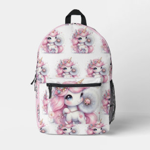 Modernes Aquarellbaby Unicorn3 Bedruckter Rucksack