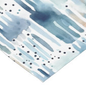 Modernes Aquarellblau Abstraktes Muster Kurzer Tischläufer (Ecke)