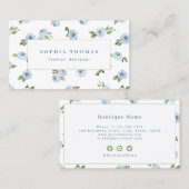 Modernes Aquarellblau-grün beruflich Visitenkarte (Vorne/Hinten)