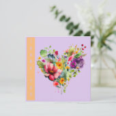 Modernes Aquarellblumenfeuer Vielen Dank (Stehend Vorderseite)