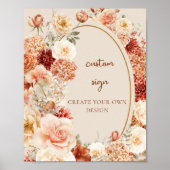 Modernes Aquarellbordeauxrot - Benutzerdefiniertes Poster (Vorne)