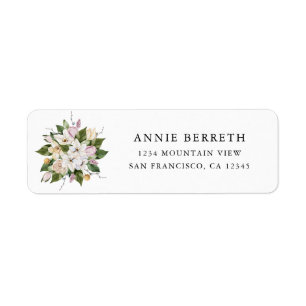 Modernes Aquarellbraun Bouquet Pastell Tulip Pink