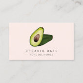 Modernes Aquarellcafé Avocado Zuhause-Lieferung Le Visitenkarte (Vorderseite)