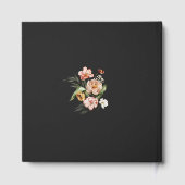 Modernes Aquarellfarben Blumenkuppel Foto Hochgold Gästebuch (Rückseite)