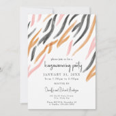Modernes Aquarellfarben Deko Striptes Party Einladung (Vorderseite)