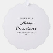 Modernes Aquarellfarbenes Weihnachtsgebirge - Foto Ornament Karte (Rückseite)