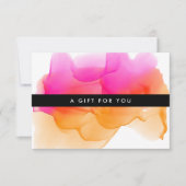 Modernes Aquarellfeld | Geschenkgutschein (Vorderseite)