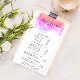 Modernes Aquarellfeld | Preise und Dienstleistunge Flyer