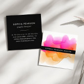 Modernes Aquarellfeld Quadratische Visitenkarte