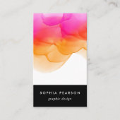 Modernes Aquarellfeld | Vertikale soziale Medien Visitenkarte (Vorderseite)