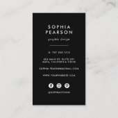 Modernes Aquarellfeld | Vertikale soziale Medien Visitenkarte (Rückseite)